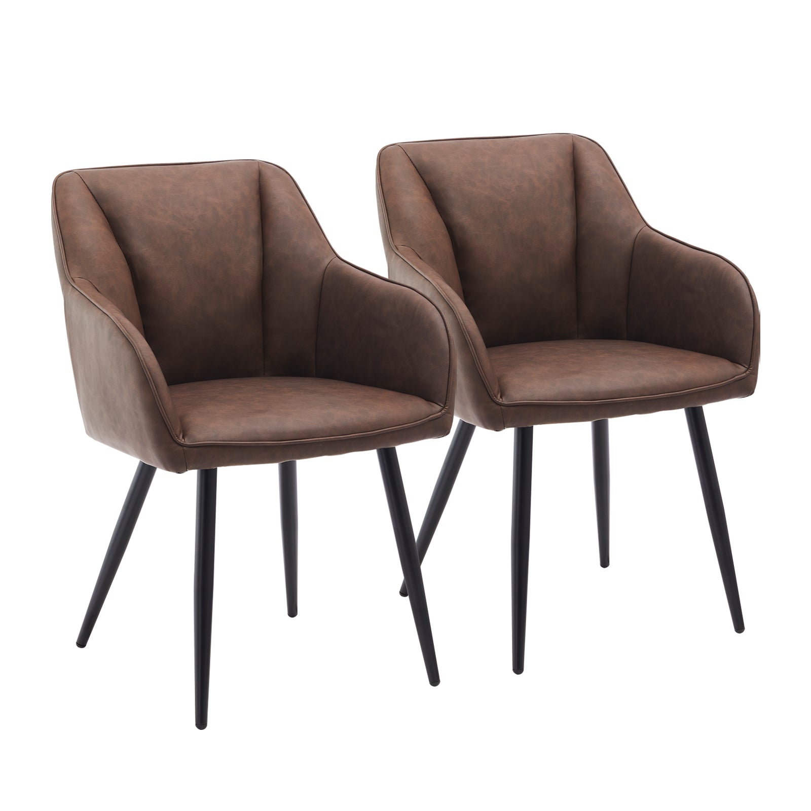 Earven Esszimmerstühle aus Kunstleder[2er Set]