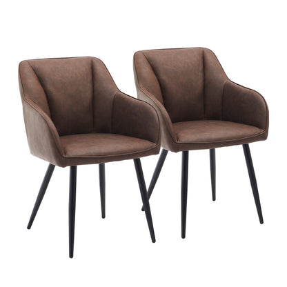 Earven Esszimmerstühle aus Kunstleder[2er Set]