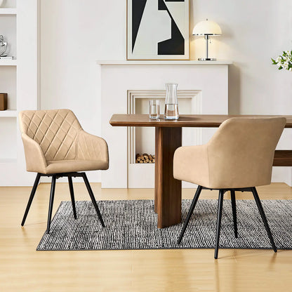 Moree Armlehnstühle aus Kunstleder mit Drehbarer