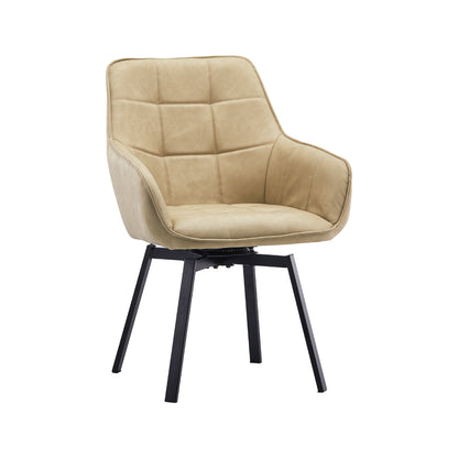 Danyl Armlehnstuhl aus Kunstleder mit drehbar[2er-Set]