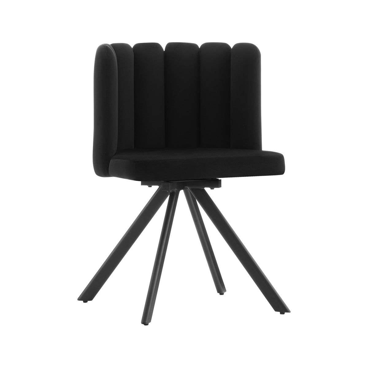 Fleur Esszimmerstuhl aus Samt mit Drehbarer