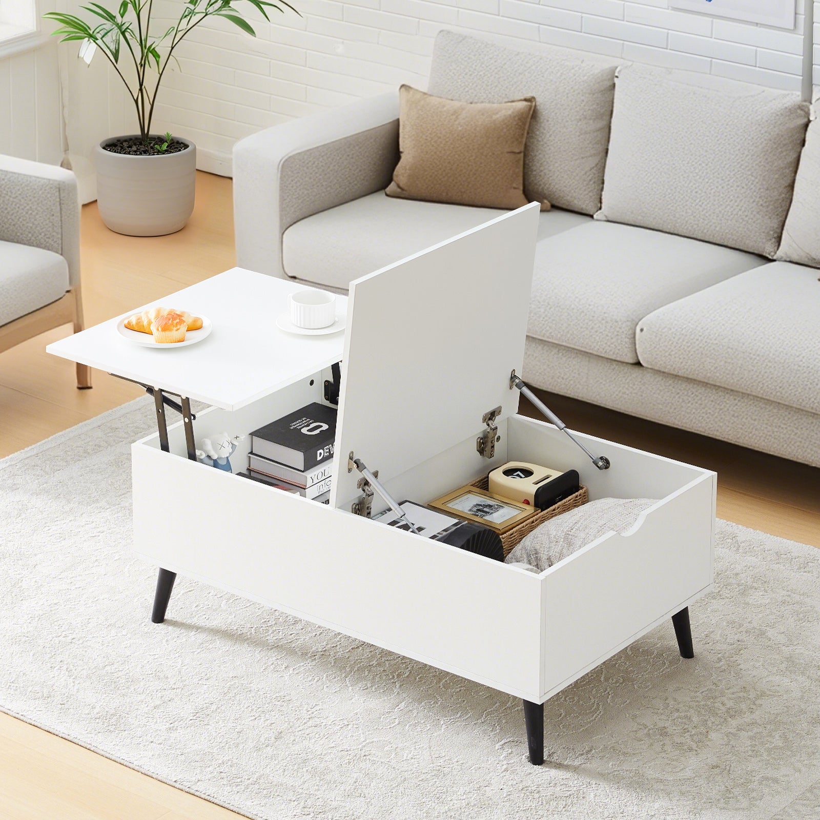 Elna Couchtisch Höhenverstellbar mit Stauraum