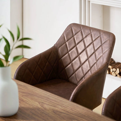 Moree Armlehnstühle aus Kunstleder mit Drehbarer