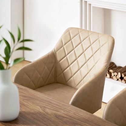 Moree Armlehnstühle aus Kunstleder mit Drehbarer