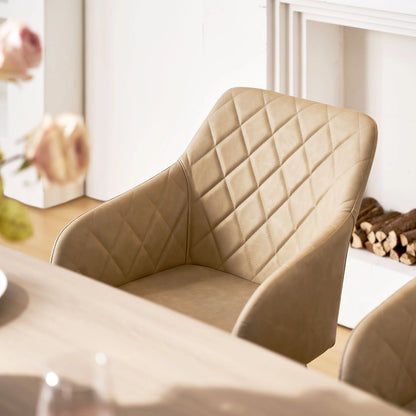 Moree Esszimmerstuhl aus Kunstleder mit Drehbarer[2er-Set]