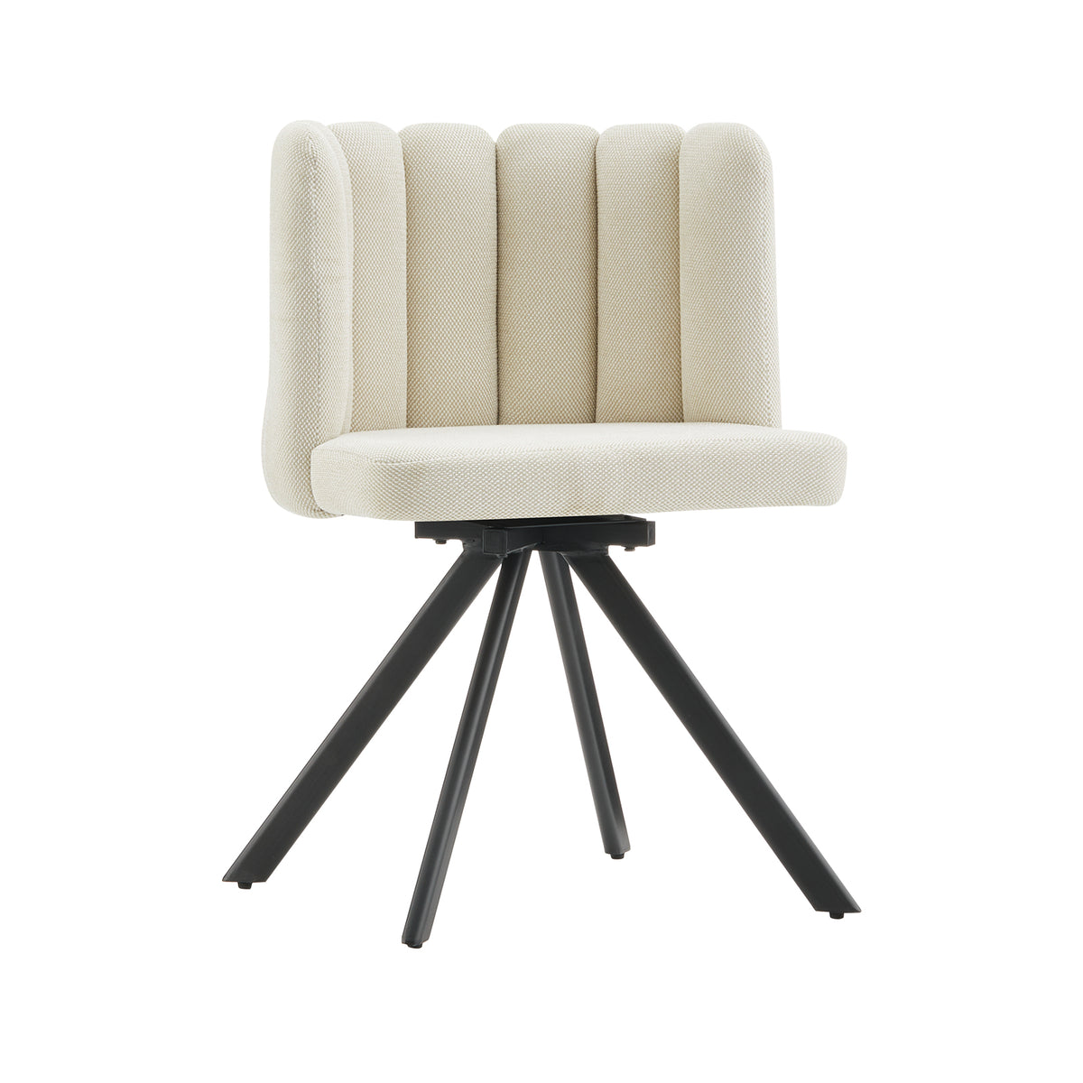 Fleur Esszimmerstuhl aus Chenille mit Drehbarer