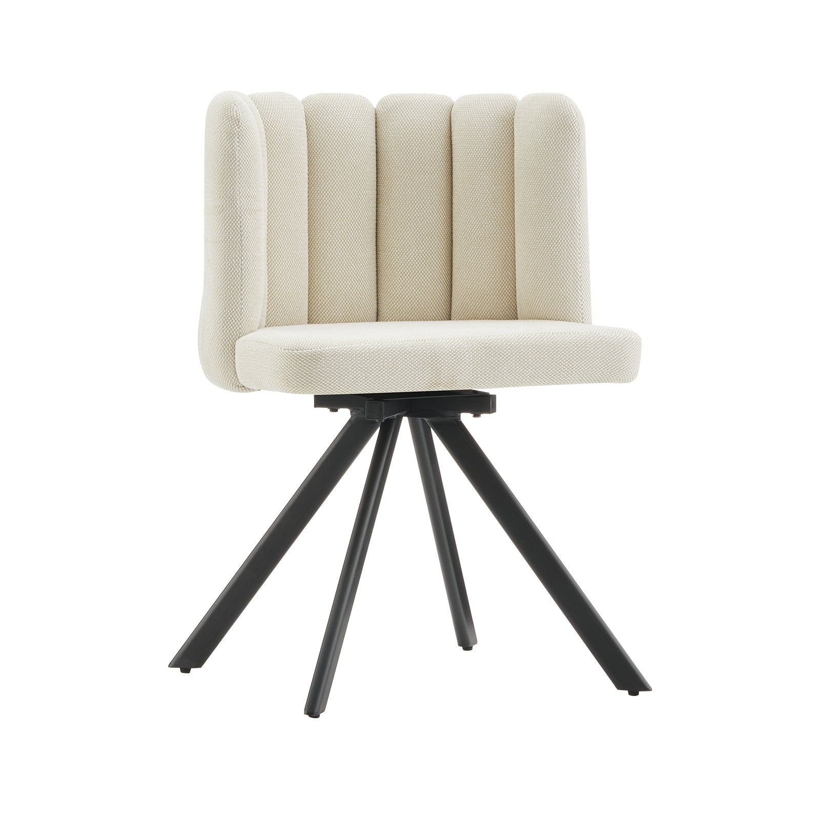 Fleur Esszimmerstuhl aus Chenille mit Drehbarer