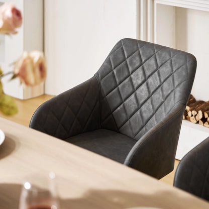 Moree Esszimmerstuhl aus Kunstleder mit Drehbarer[2er-Set]