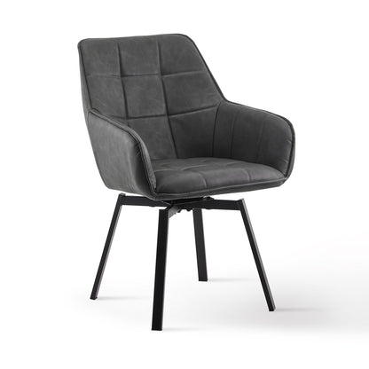 Danyl Armlehnstuhl aus Kunstleder mit drehbar[2er-Set]