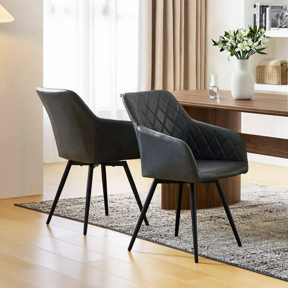 Moree Armlehnstühle aus Kunstleder mit Drehbarer