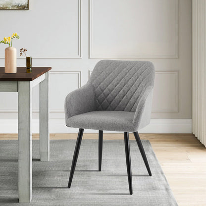 Lumes Esszimmerstühle aus Leinen[2er-Set]