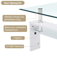Moderner rechteckiger Couchtisch