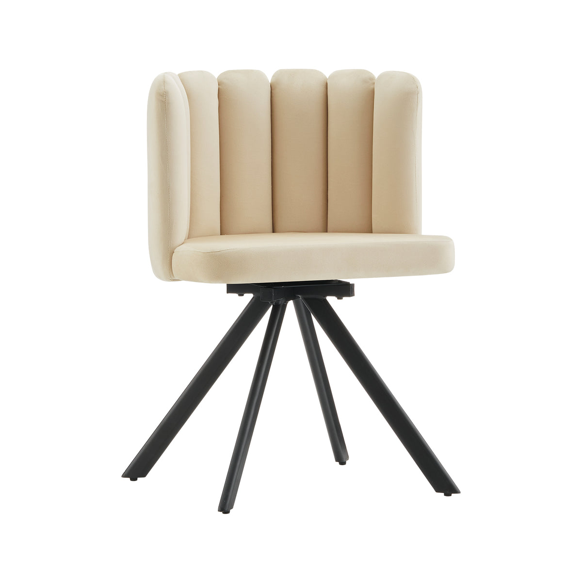 Fleur Esszimmerstuhl aus Samt mit Drehbarer