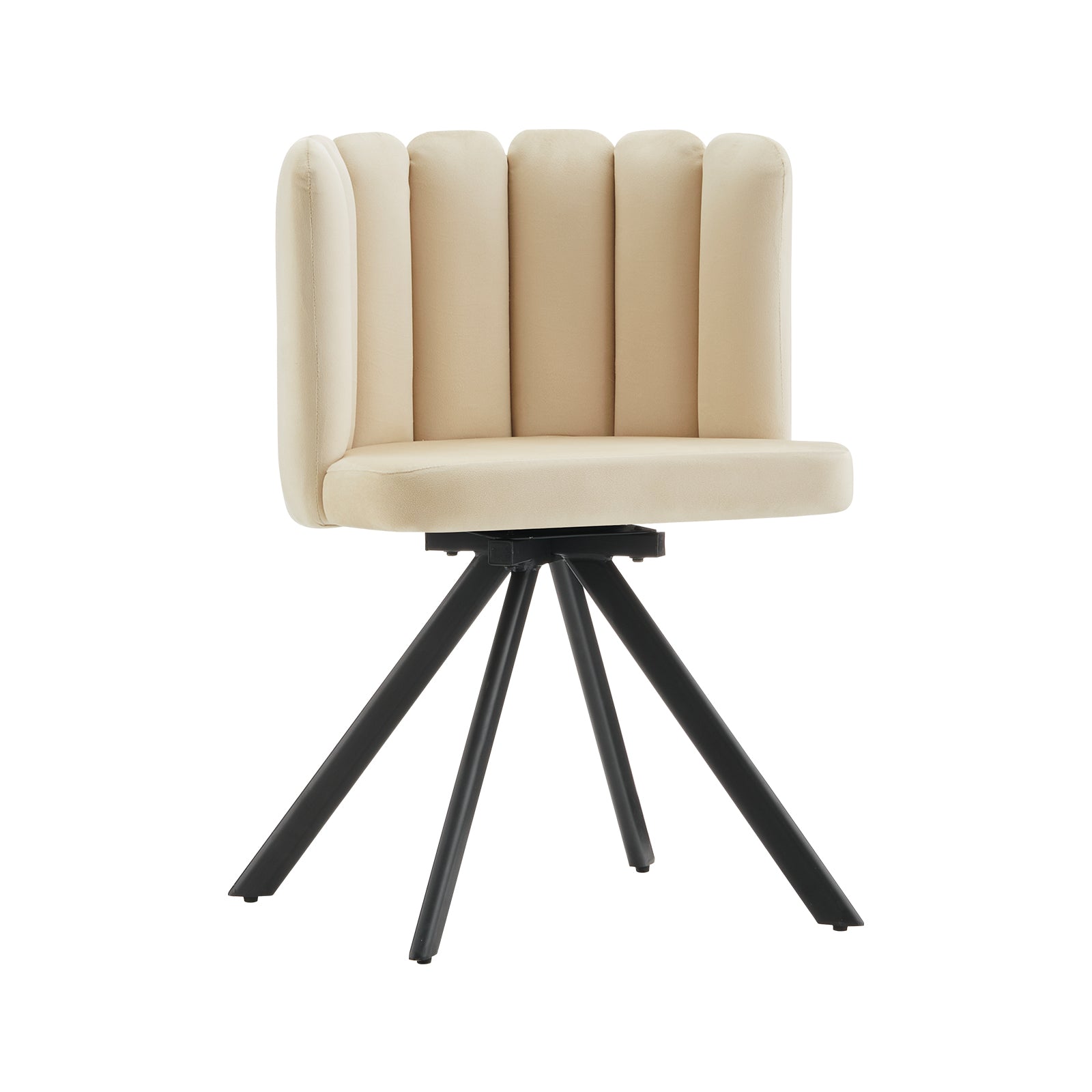 Fleur Esszimmerstuhl aus Samt mit Drehbarer