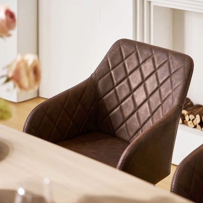 Moree Esszimmerstuhl aus Kunstleder mit Drehbarer[2er-Set]