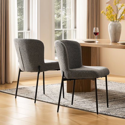 Celeste Esszimmerstühle aus Boucle[2er-Set]