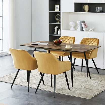 Moree Esszimmerstühle aus Samt mit Diamant-Steppung[2er-Set]