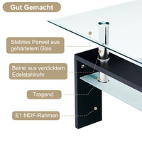 Moderner rechteckiger Couchtisch