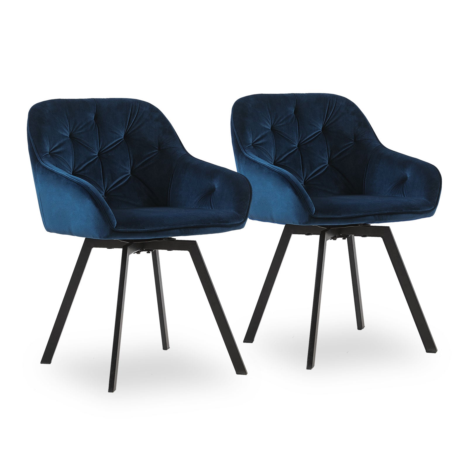 Garvies Armlehnstuhl aus Samt mid Drehbar