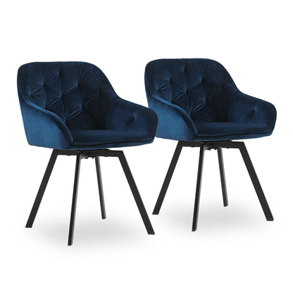 Garvies Armlehnstuhl aus Samt mid Drehbar