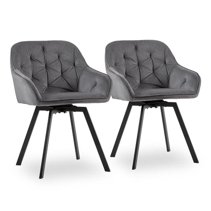 Garvies Armlehnstuhl aus Samt mid Drehbar