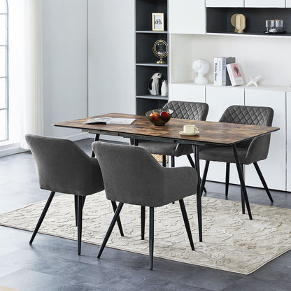 Lumes Esszimmerstühle aus Leinen[2er-Set]