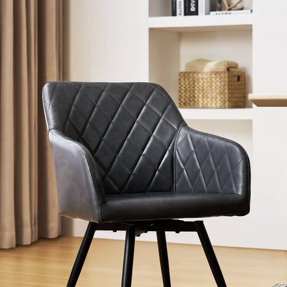 Moree Armlehnstühle aus Kunstleder mit Drehbarer