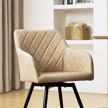 Moree Armlehnstühle aus Kunstleder mit Drehbarer