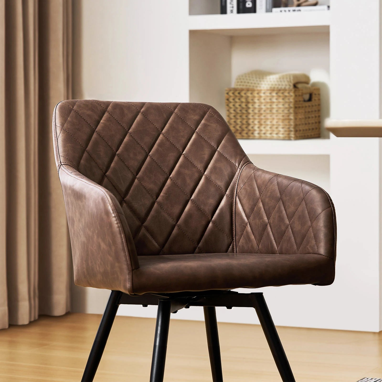 Moree Armlehnstühle aus Kunstleder mit Drehbarer