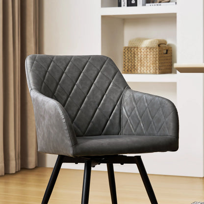 Moree Armlehnstühle aus Kunstleder mit Drehbarer