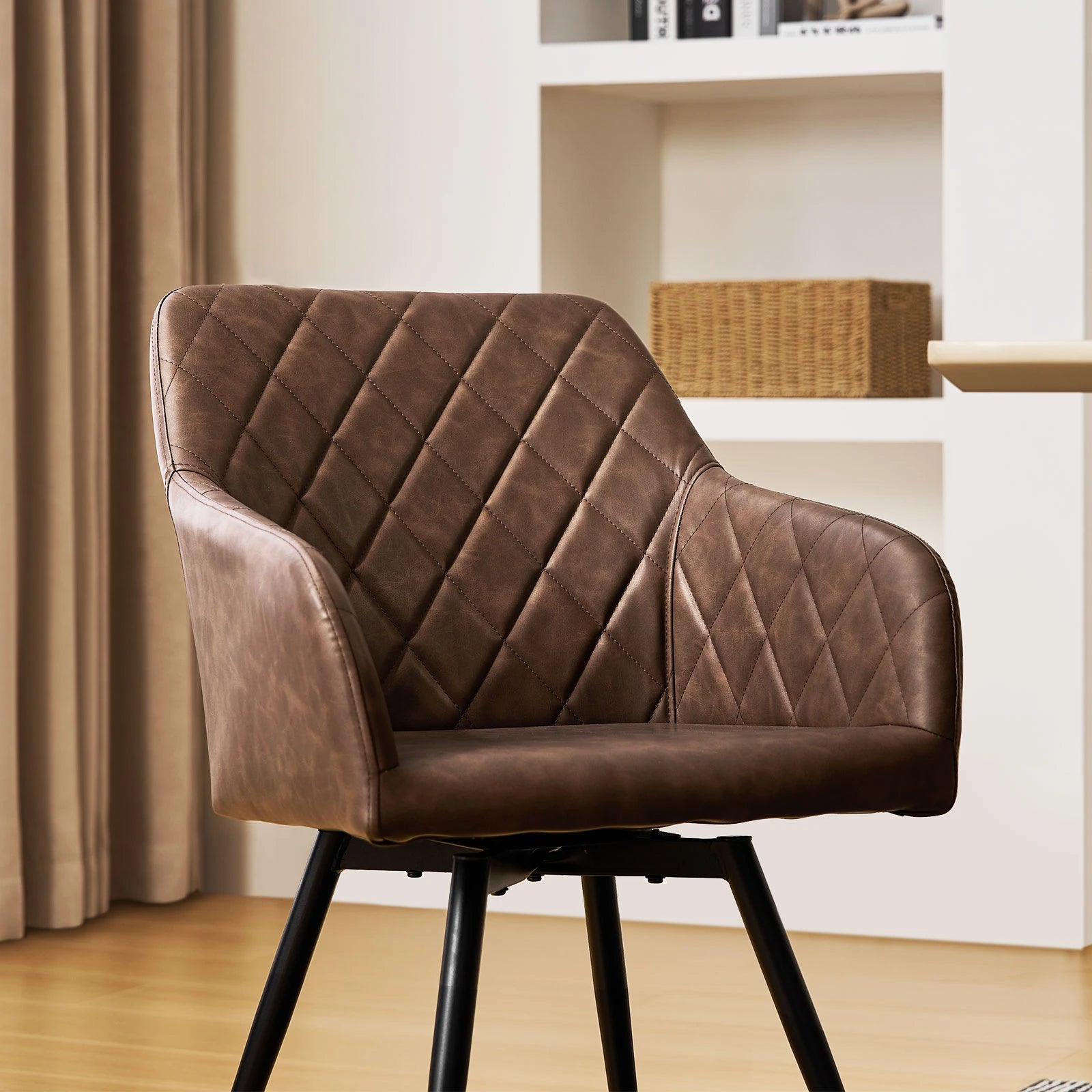 Moree Esszimmerstuhl aus Kunstleder mit Drehbarer[2er-Set]