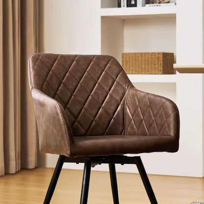 Moree Esszimmerstuhl aus Kunstleder mit Drehbarer[2er-Set]