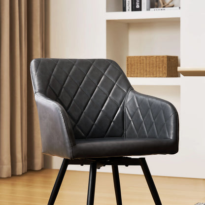 Moree Esszimmerstuhl aus Kunstleder mit Drehbarer[2er-Set]