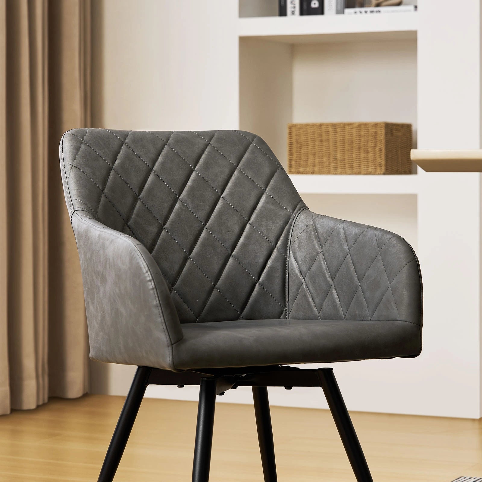 Moree Esszimmerstuhl aus Kunstleder mit Drehbarer[2er-Set]