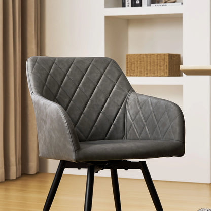 Moree Esszimmerstuhl aus Kunstleder mit Drehbarer[2er-Set]