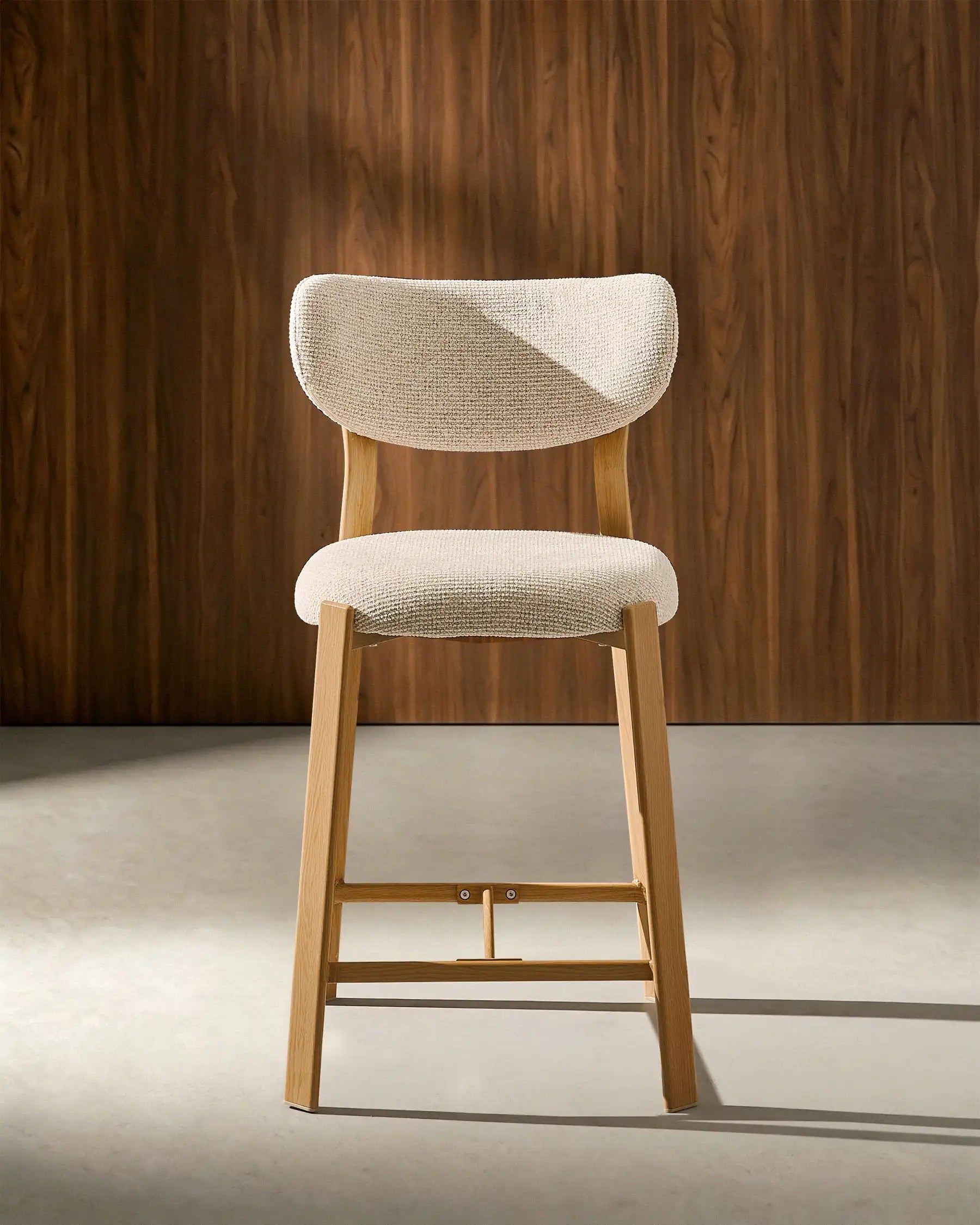 Bramley Barhocker mit Chenillebezug in Beige