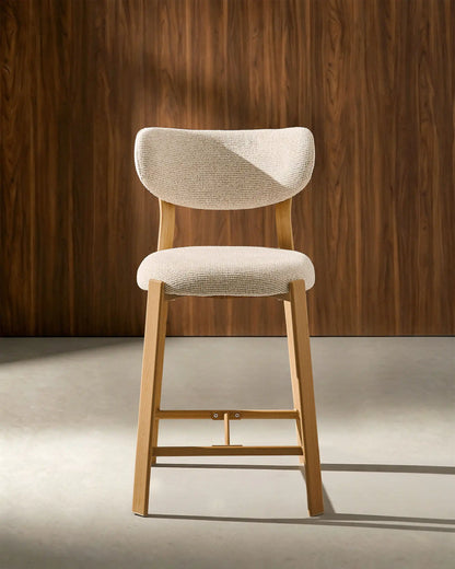 Bramley Barhocker mit Chenillebezug in Beige