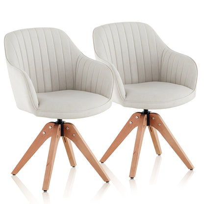 Aven Esszimmerstuhl aus Leinen mit Drehbarer