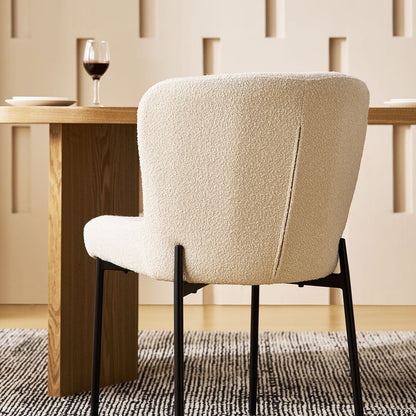 Celeste Esszimmerstühle aus Boucle[2er-Set]