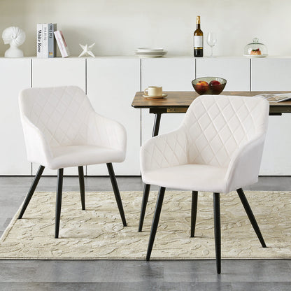 Moree Esszimmerstühle aus Samt mit Diamant-Steppung