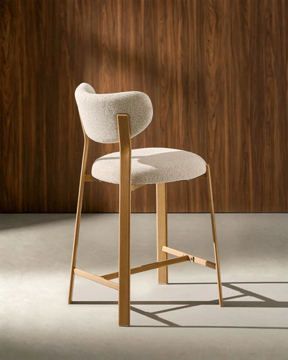 Bramley Barhocker mit Chenillebezug in Beige