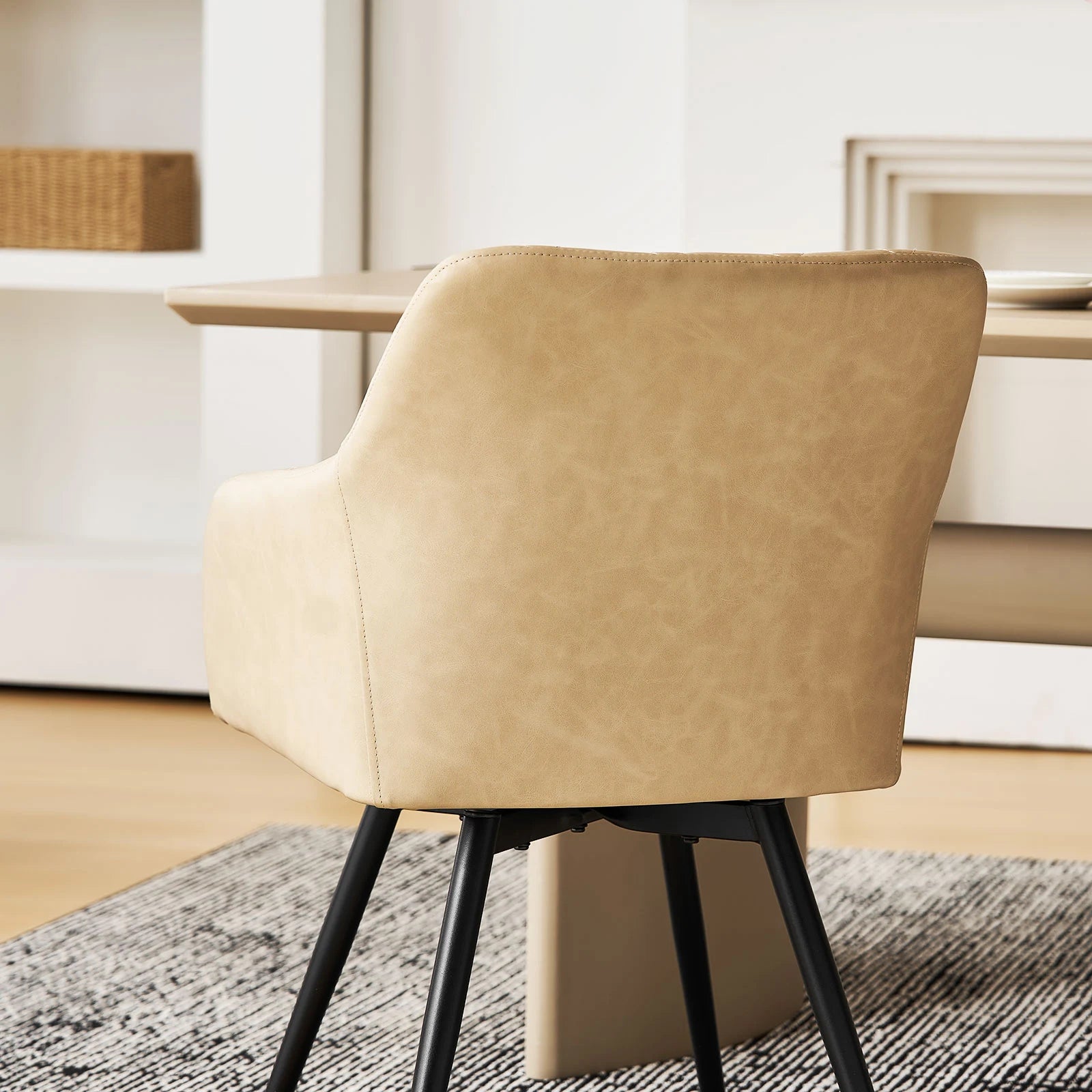 Moree Esszimmerstuhl aus Kunstleder mit Drehbarer[2er-Set]