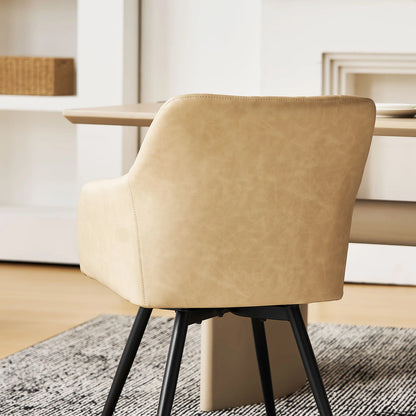 Moree Esszimmerstuhl aus Kunstleder mit Drehbarer[2er-Set]