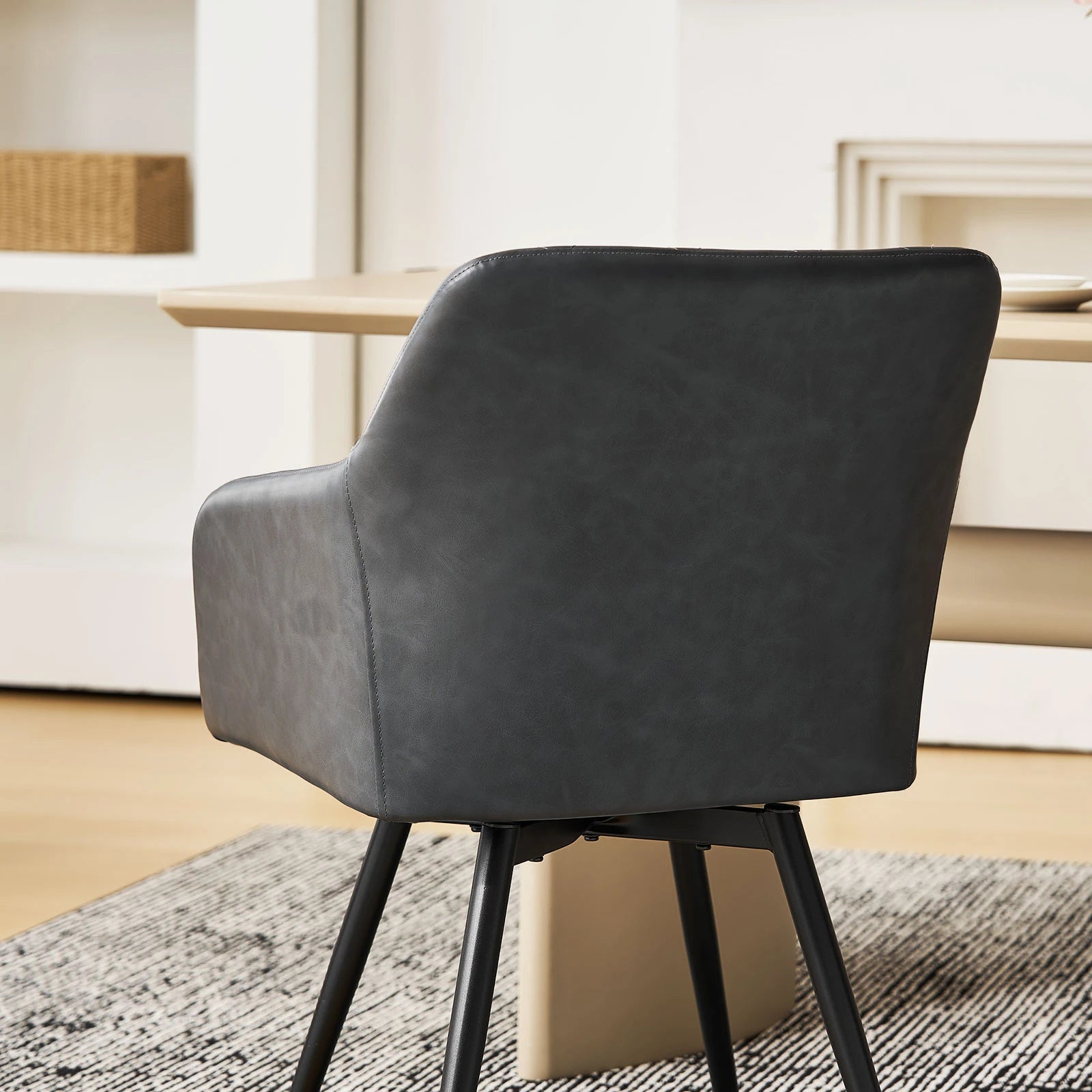 Moree Esszimmerstuhl aus Kunstleder mit Drehbarer[2er-Set]