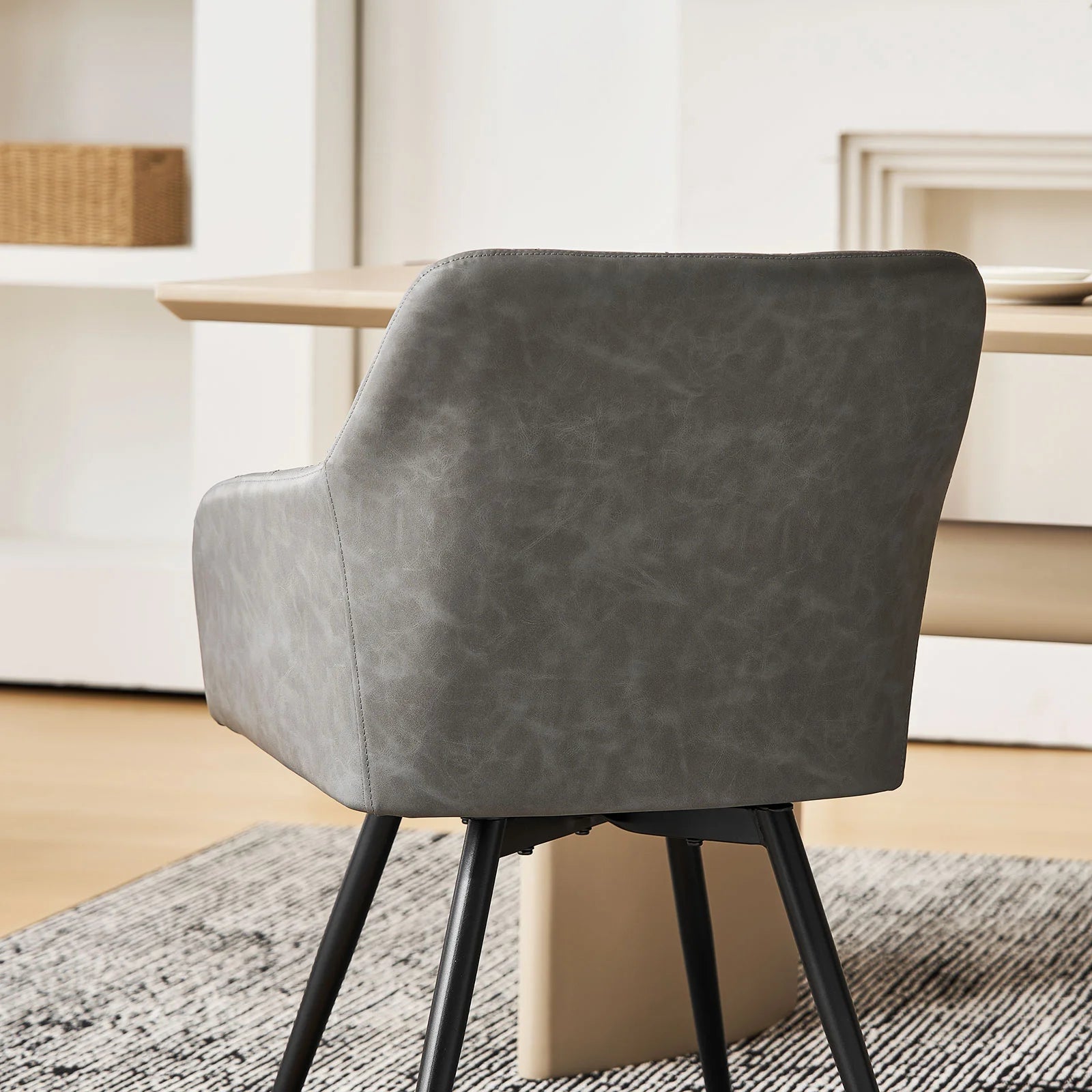 Moree Esszimmerstuhl aus Kunstleder mit Drehbarer[2er-Set]