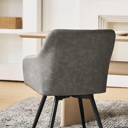 Moree Esszimmerstuhl aus Kunstleder mit Drehbarer[2er-Set]