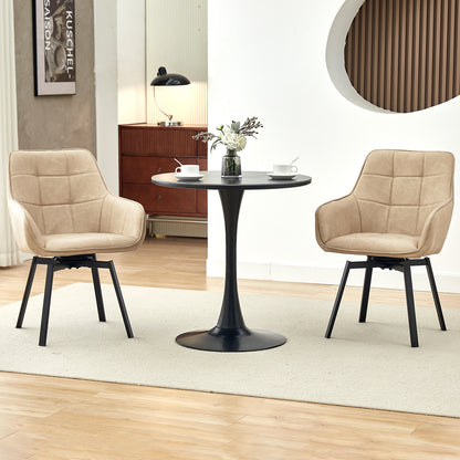 Danyl Armlehnstuhl aus Kunstleder mit drehbar[2er-Set]