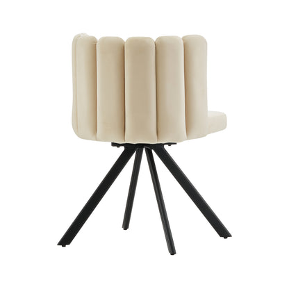 Fleur Esszimmerstuhl aus Samt mit Drehbarer