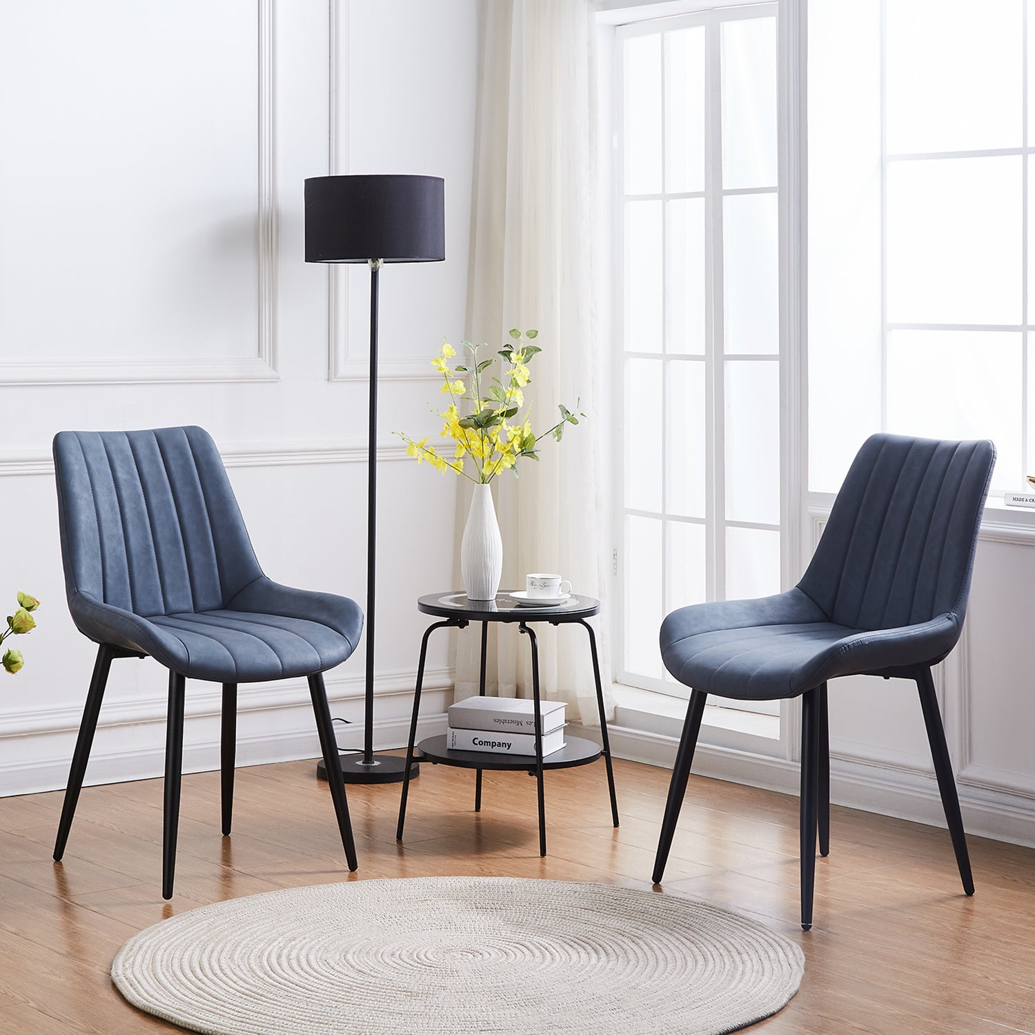 Lune Esszimmerstühle aus Kunstleder[2er-Set]