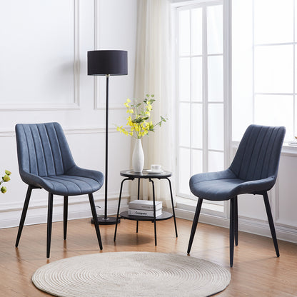 Lune Esszimmerstühle aus Kunstleder[2er-Set]